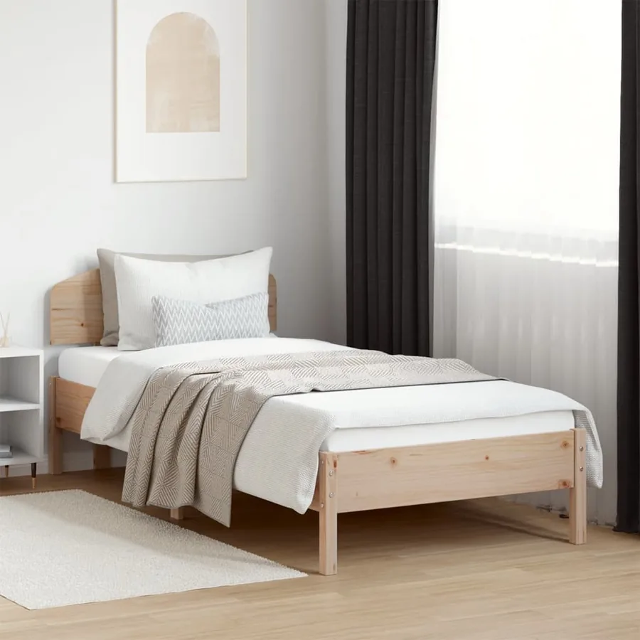 Cadre de lit sans matelas 90x200 cm bois de pin massif