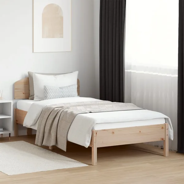 Cadre de lit sans matelas 90x200 cm bois de pin massif