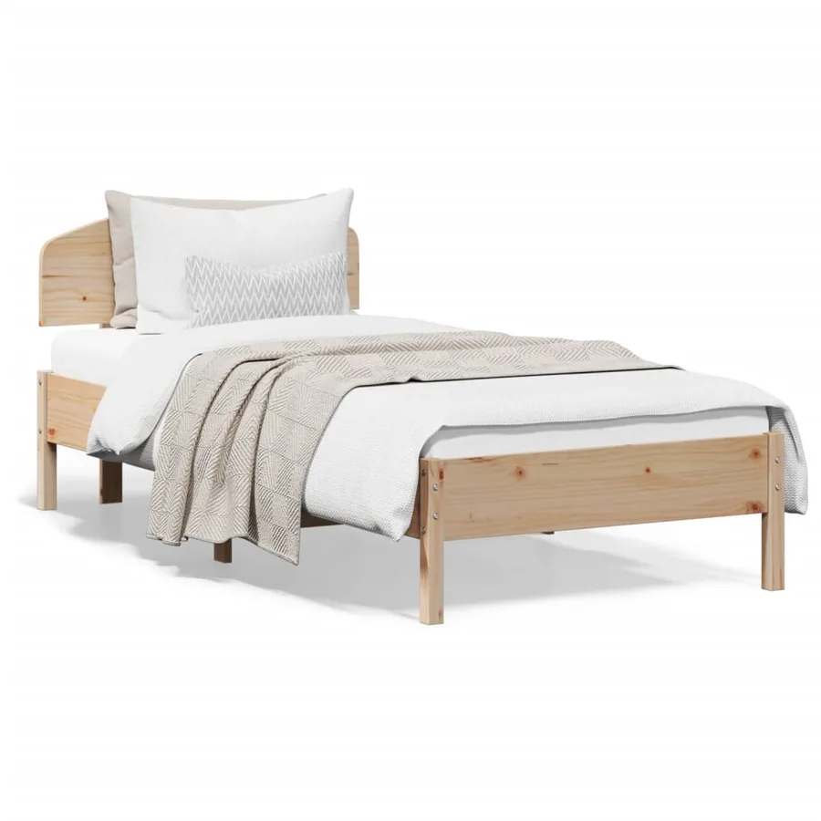 Cadre de lit sans matelas 90x200 cm bois de pin massif - 2
