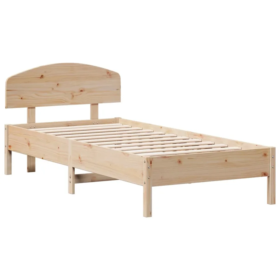 Cadre de lit sans matelas 90x200 cm bois de pin massif - 3