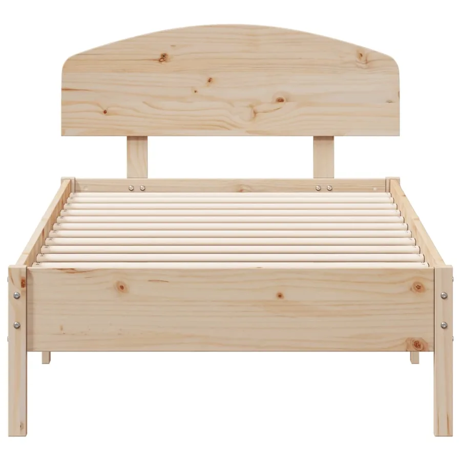 Cadre de lit sans matelas 90x200 cm bois de pin massif - 4