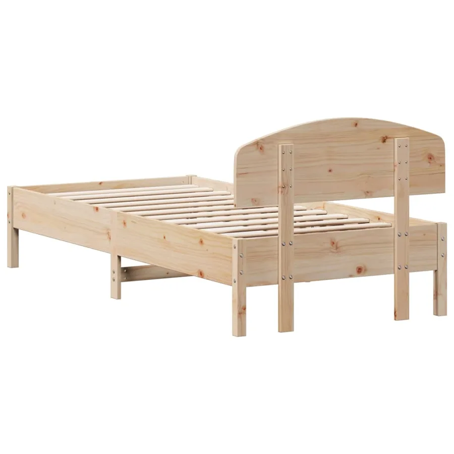 Cadre de lit sans matelas 90x200 cm bois de pin massif - 6