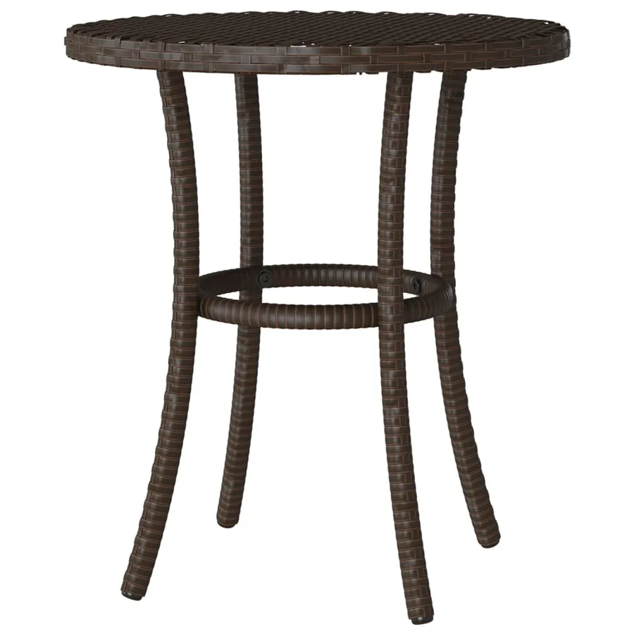 Ensemble de bistro 3 pcs avec coussins marron résine tressée - 9