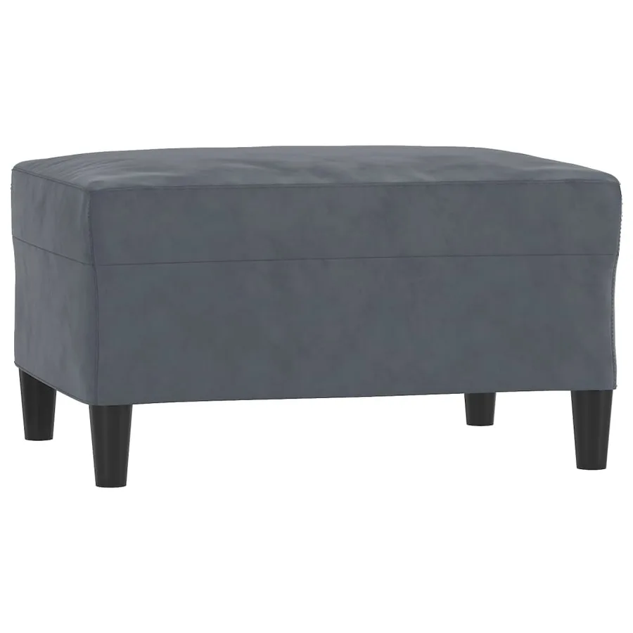 Ensemble de canapés 3 pcs avec coussins gris foncé velours - 5