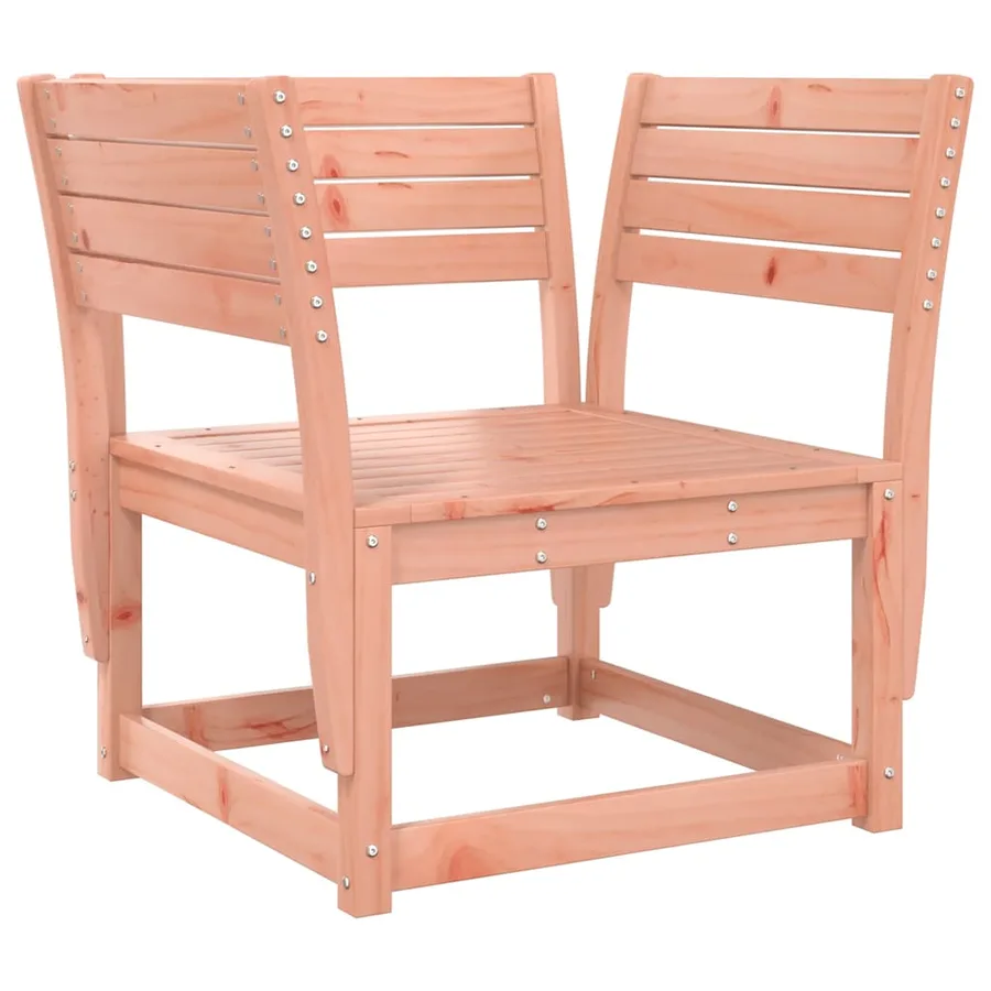Canapé de jardin accoudoirs avec coussins bois massif douglas - 4