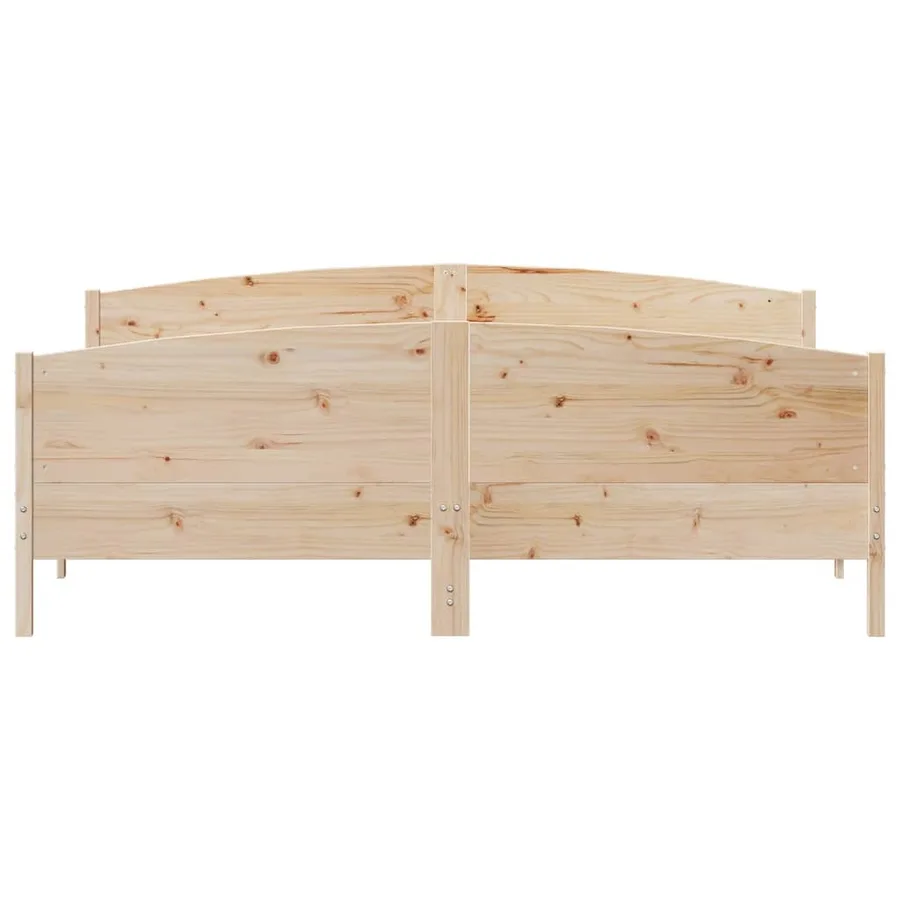 Cadre de lit avec tête de lit 180x200 cm bois de pin massif - 4