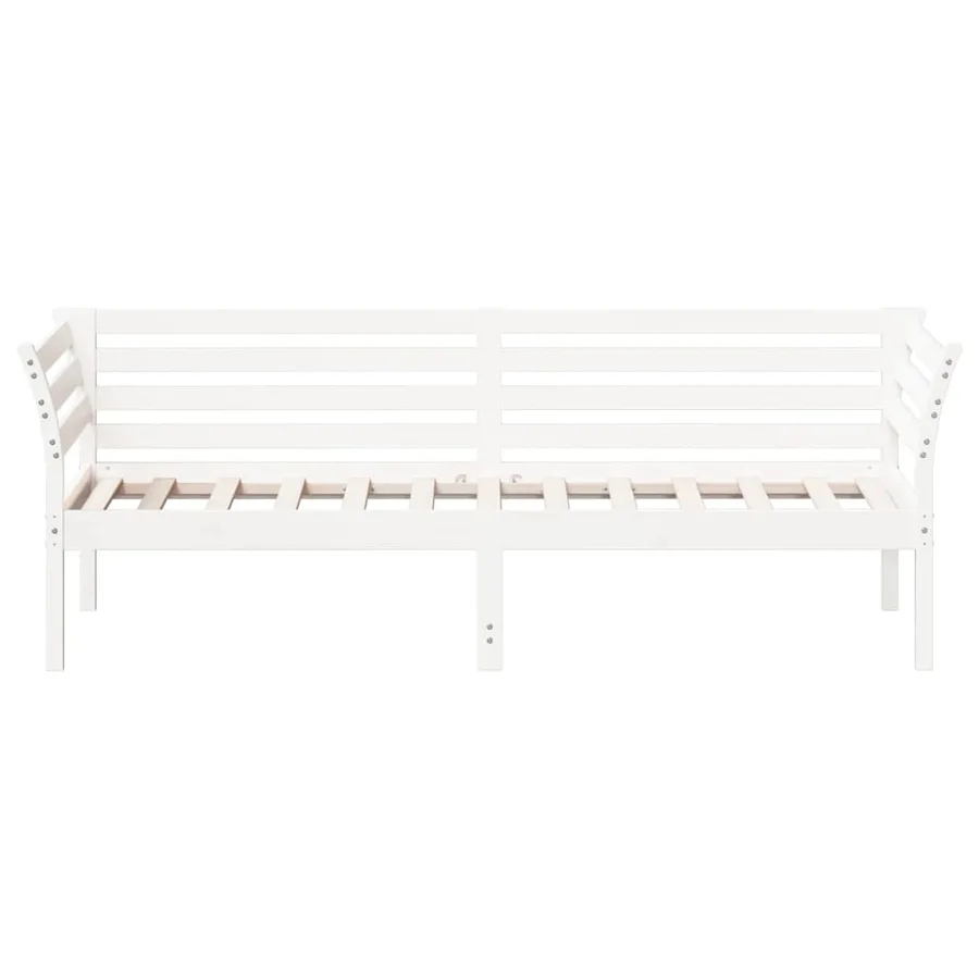 Lit de jour sans matelas blanc 100x200 cm bois de pin massif - 4