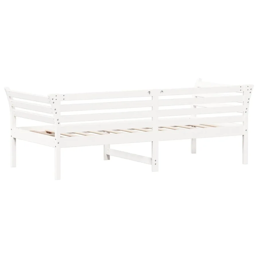 Lit de jour sans matelas blanc 100x200 cm bois de pin massif - 6