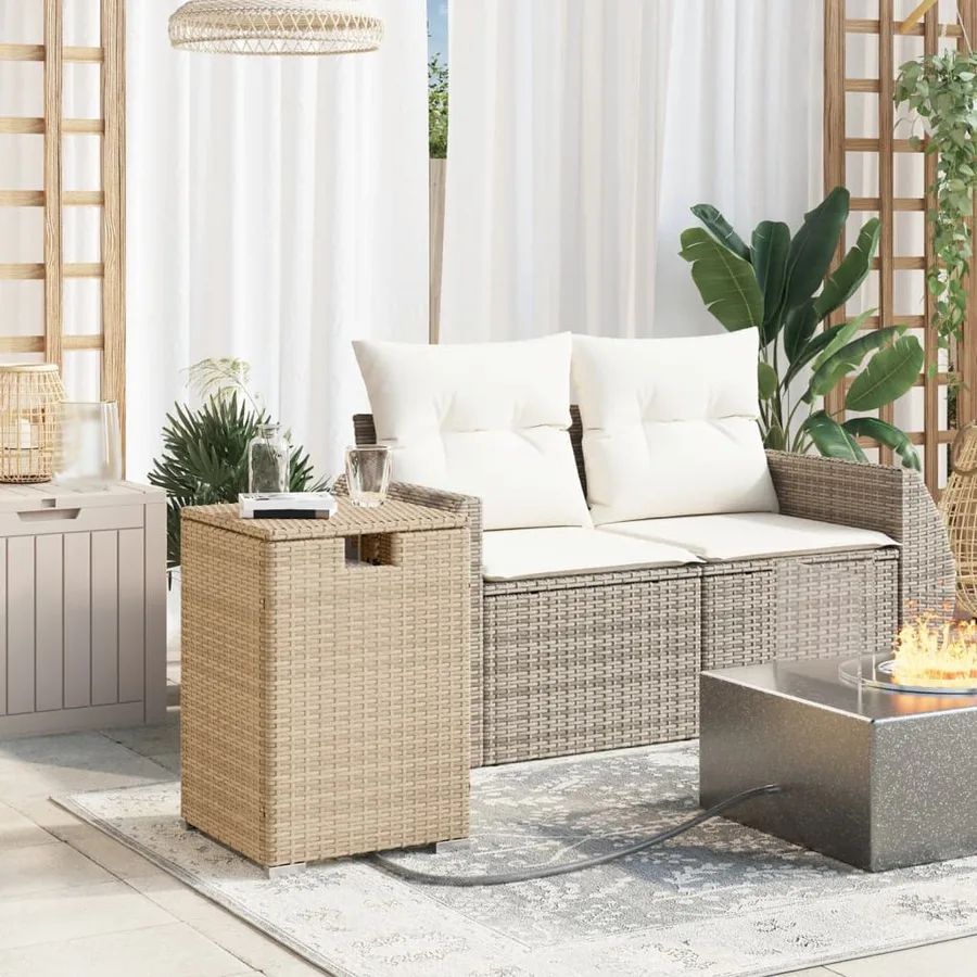 Table de couverture de bouteille de propane beige 40x40x60 cm - 3