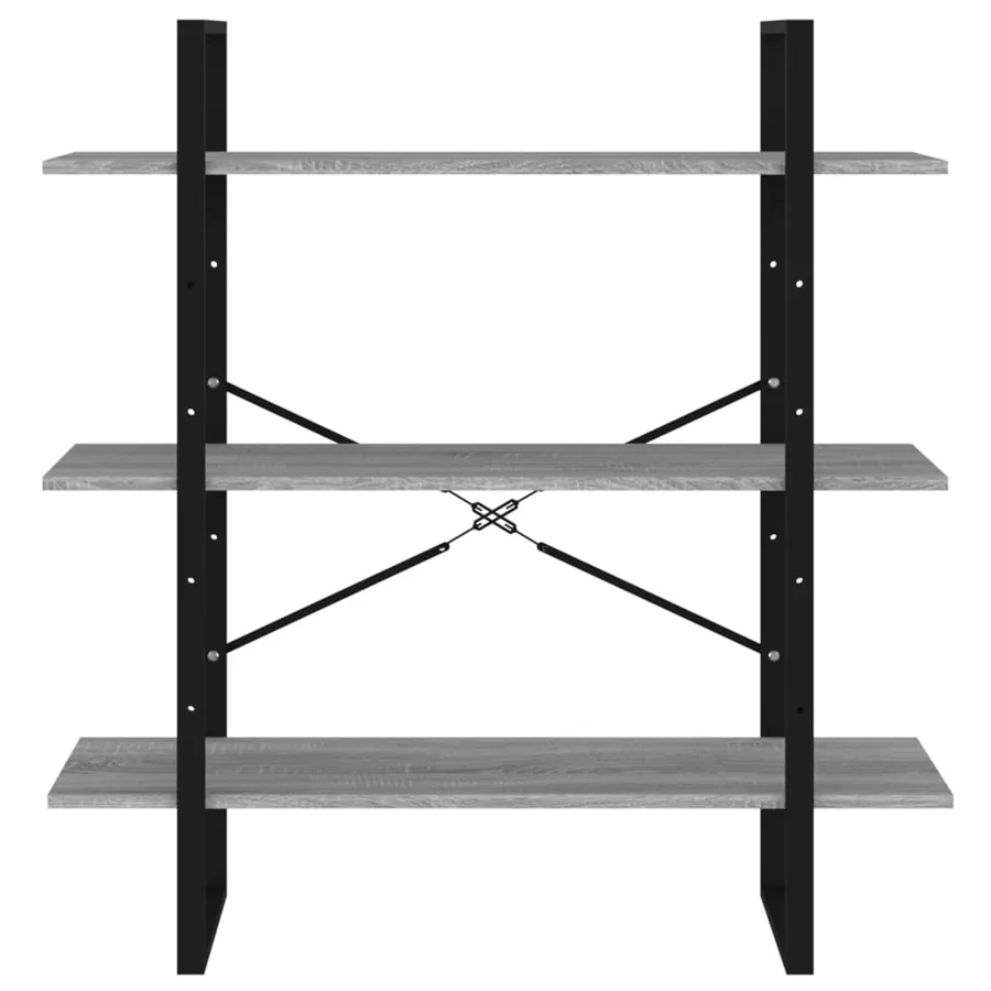 Bibliothèque Sonoma gris 100x30x105 cm Bois d'ingénierie - 5