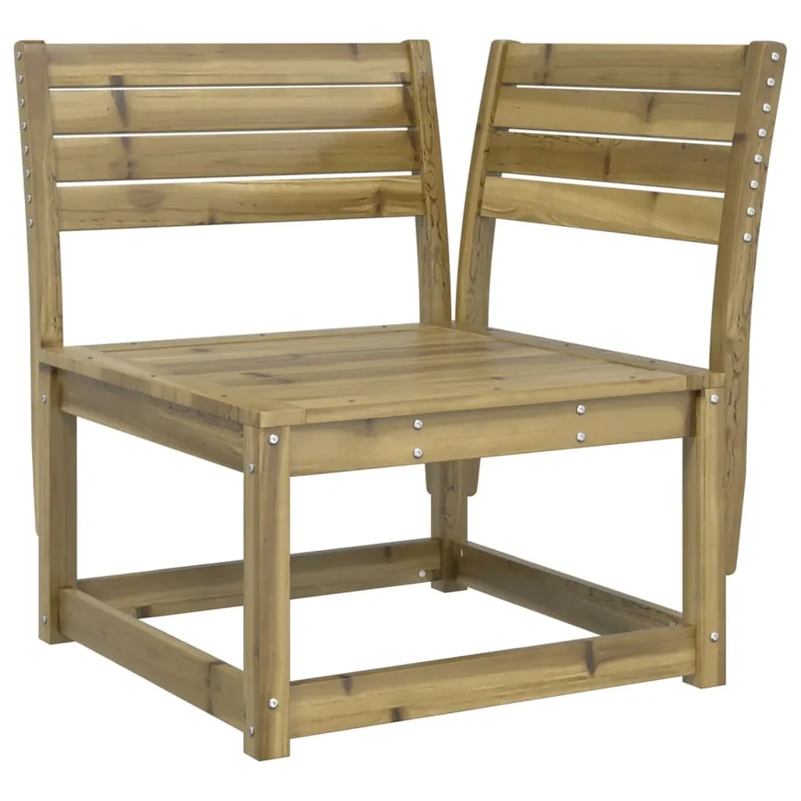 Salon de jardin 3 pcs bois de pin imprégné - 4