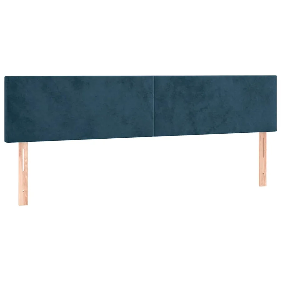 Sommier à lattes de lit et matelas Bleu foncé 200x200cm Velours - 6