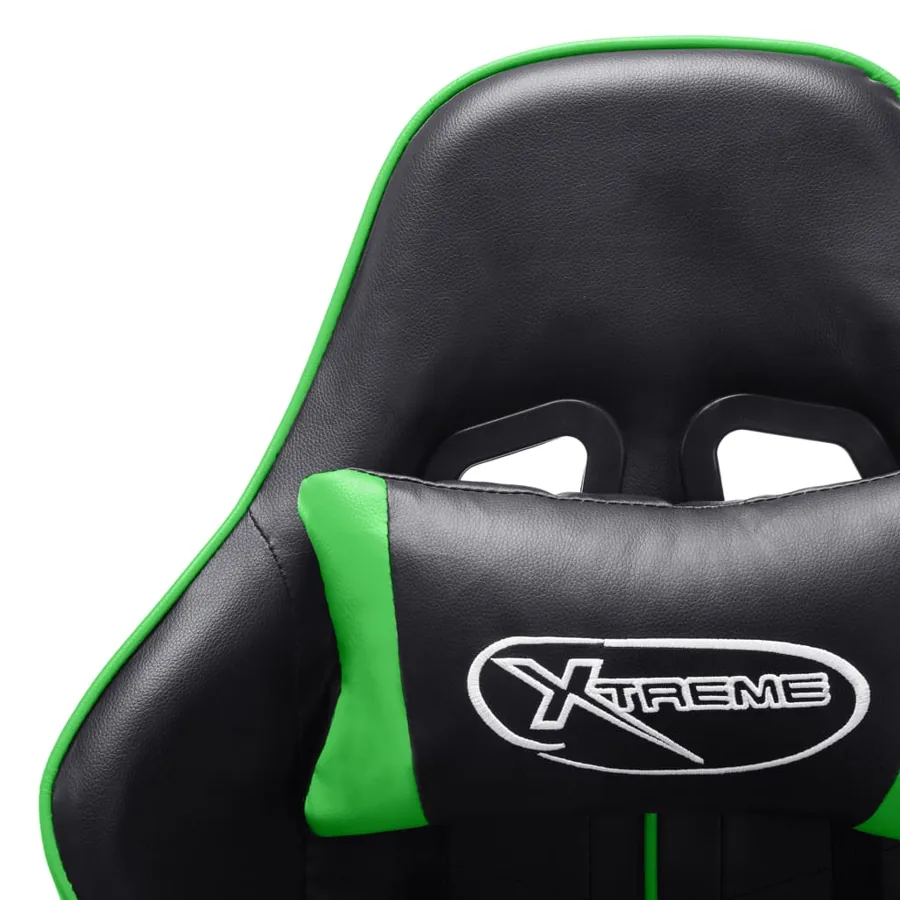Chaise de jeu Noir et vert Cuir artificiel - 6