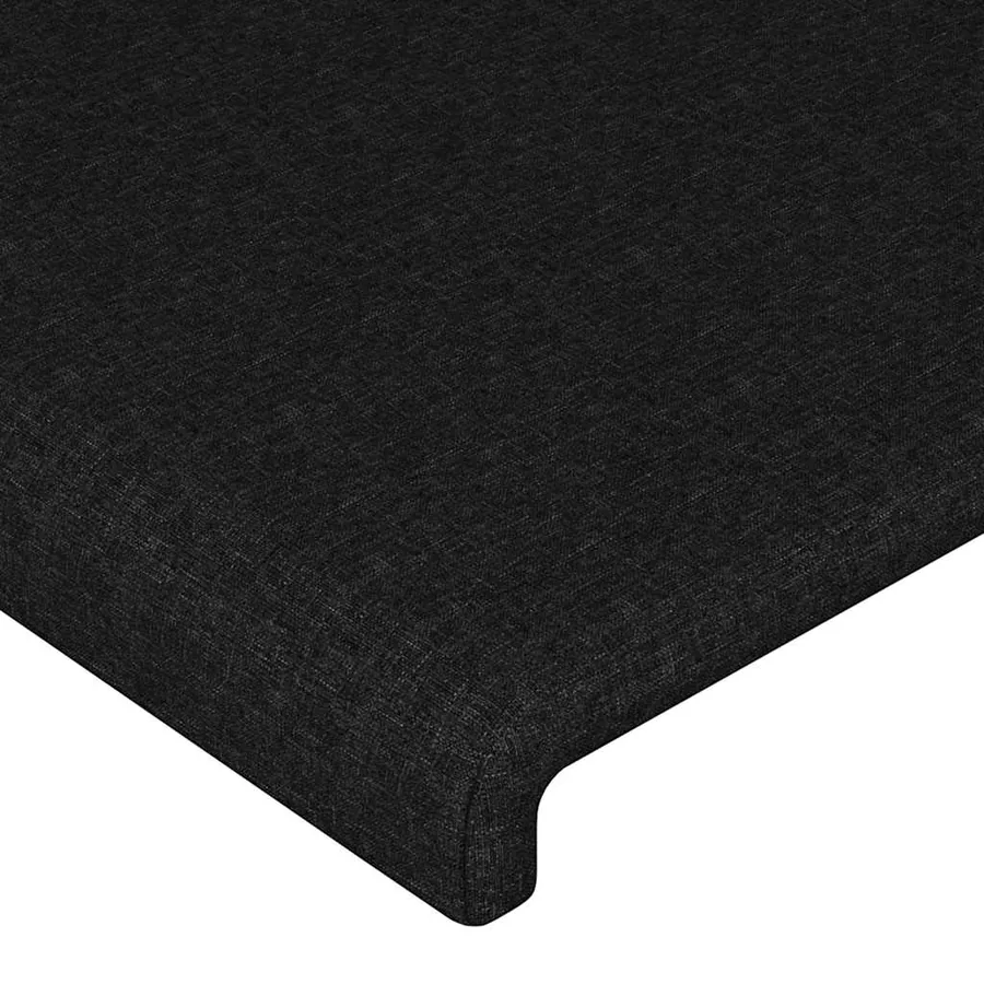 Cadre de lit sans matelas noir 200x200 cm tissu - 10
