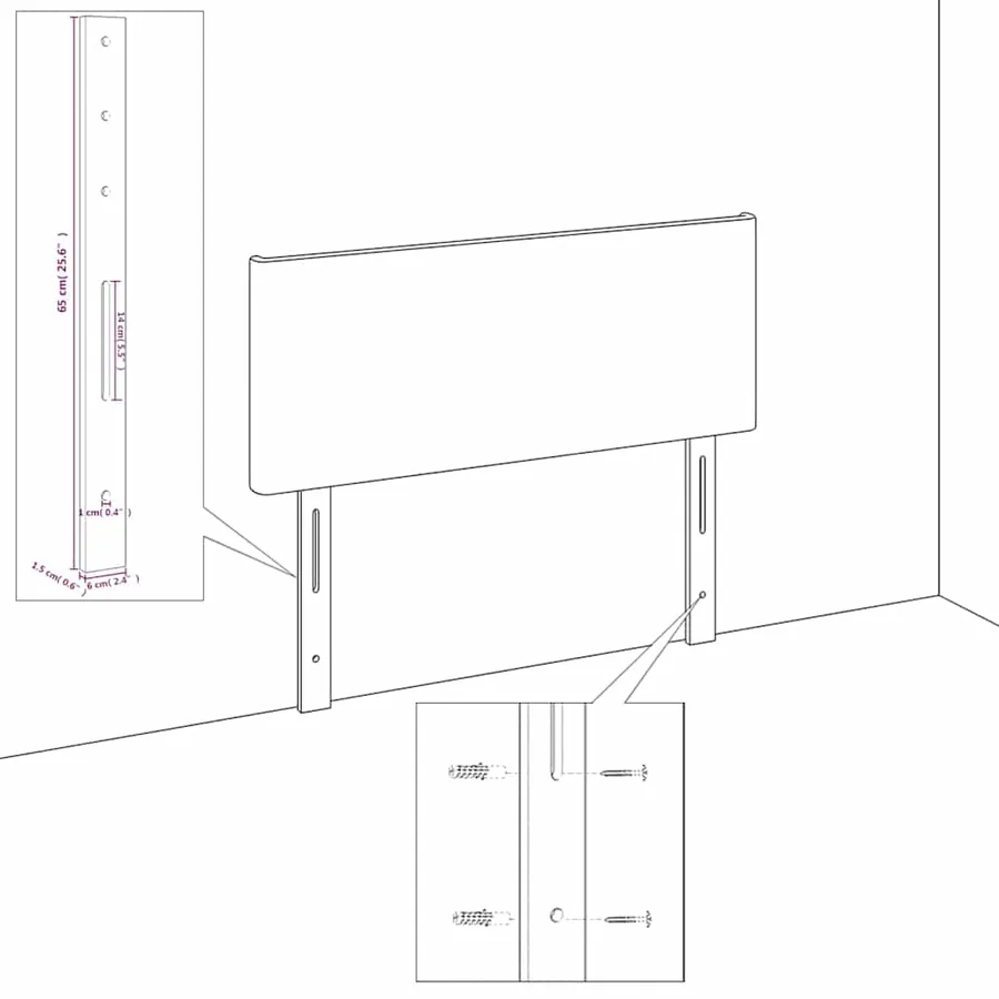 Cadre de lit sans matelas noir 200x200 cm tissu - 12