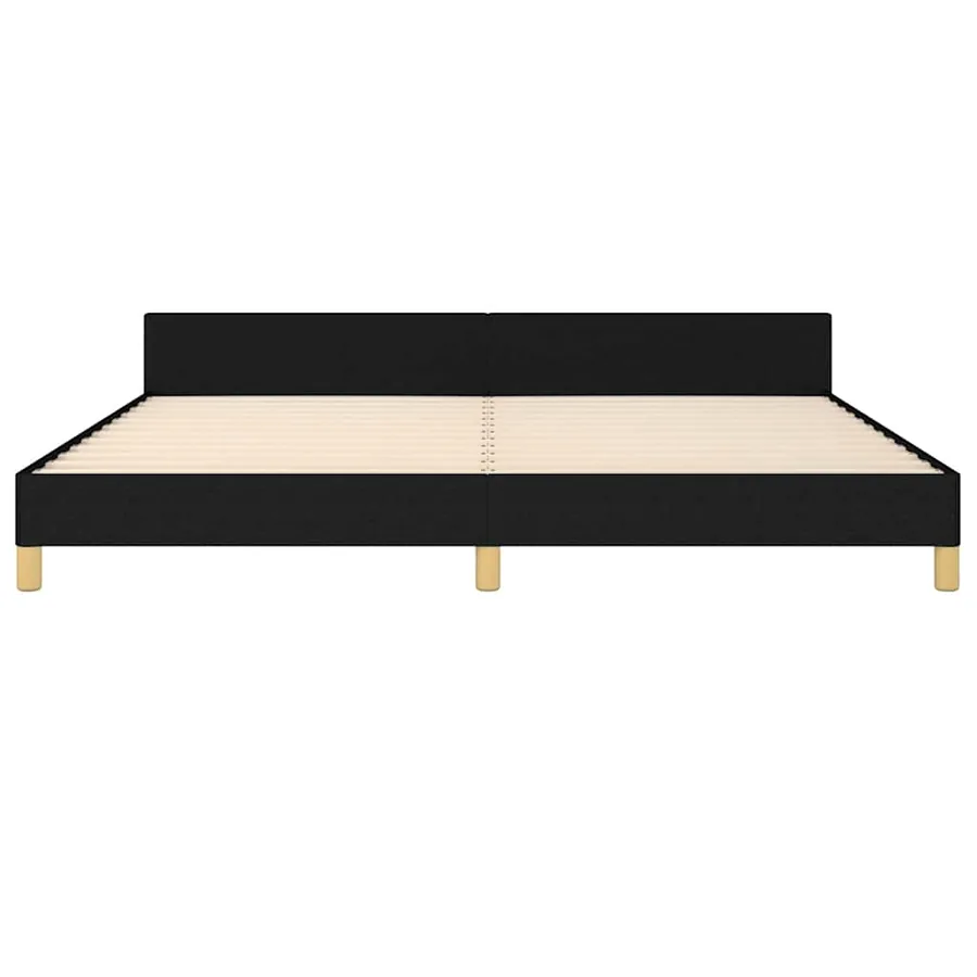 Cadre de lit sans matelas noir 200x200 cm tissu - 6