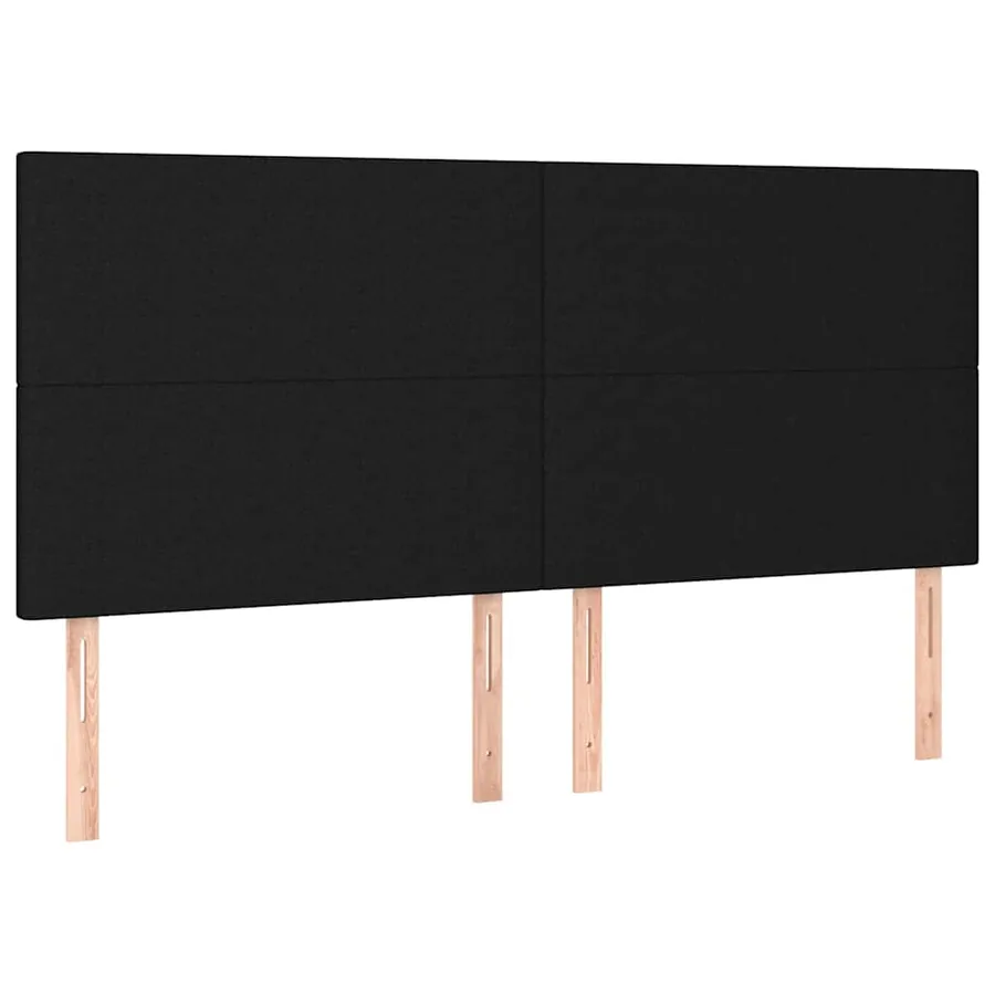Cadre de lit sans matelas noir 200x200 cm tissu - 9