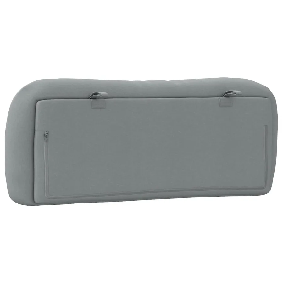 Coussin de tête de lit Hvar gris clair 100 cm tissu - 7