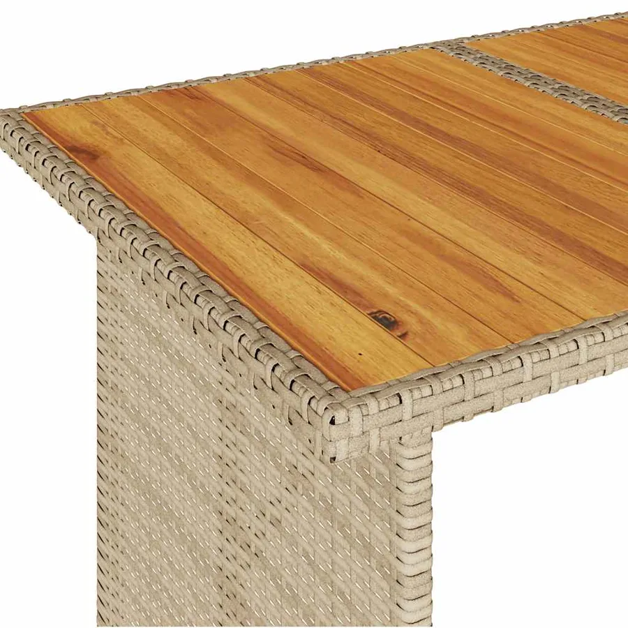 Ensemble à manger de jardin et coussins 2 pcs beige poly rotin - 10