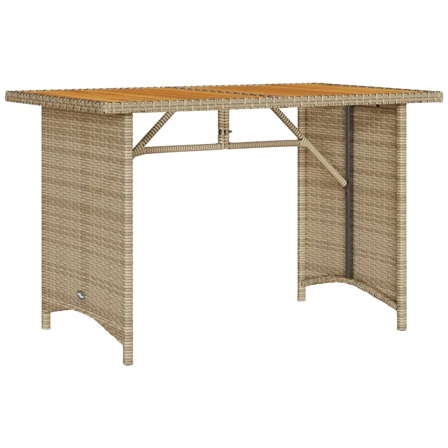 Ensemble à manger de jardin et coussins 2 pcs beige poly rotin - 5