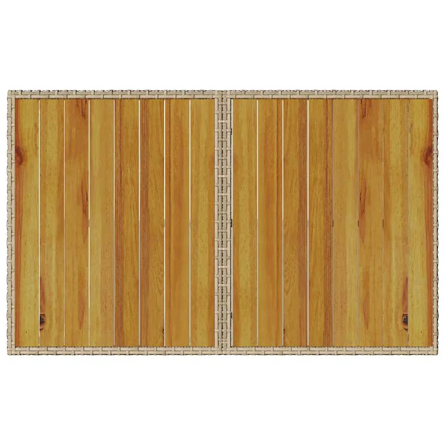Ensemble à manger de jardin et coussins 2 pcs beige poly rotin - 8