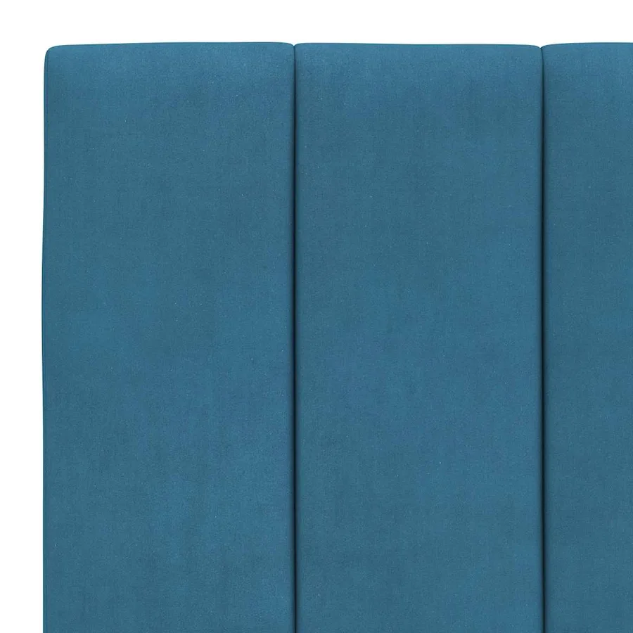 Cadre de lit sans matelas Hanko bleu 80x200 cm velours - 10
