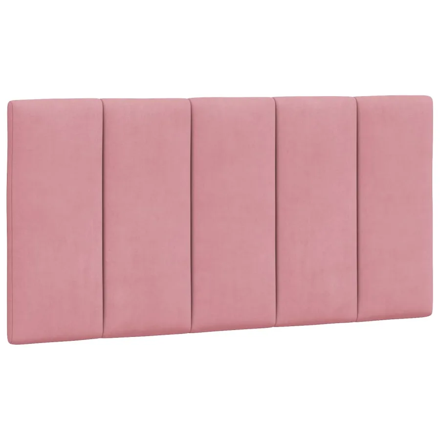 Lit avec matelas Hanko rose 100x200 cm velours - 5