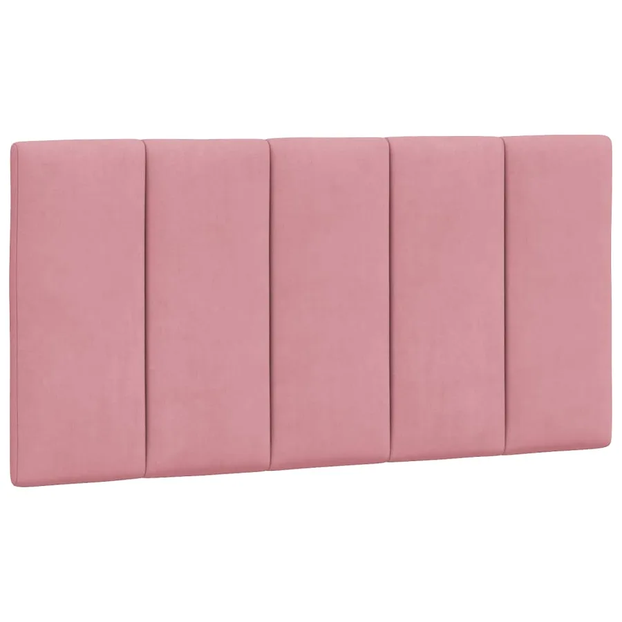 Cadre de lit avec LED sans matelas Hanko rose 100x200 cm velours - 10