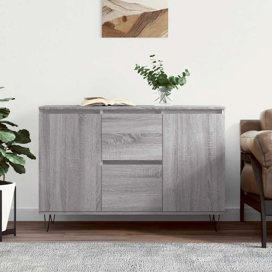 Buffet sonoma gris 101,5x35x70 cm bois d'ingénierie
