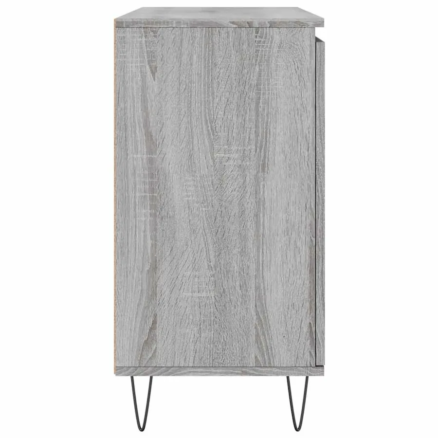 Buffet sonoma gris 101,5x35x70 cm bois d'ingénierie - 7