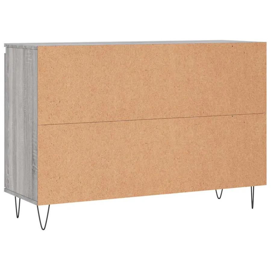 Buffet sonoma gris 101,5x35x70 cm bois d'ingénierie - 8