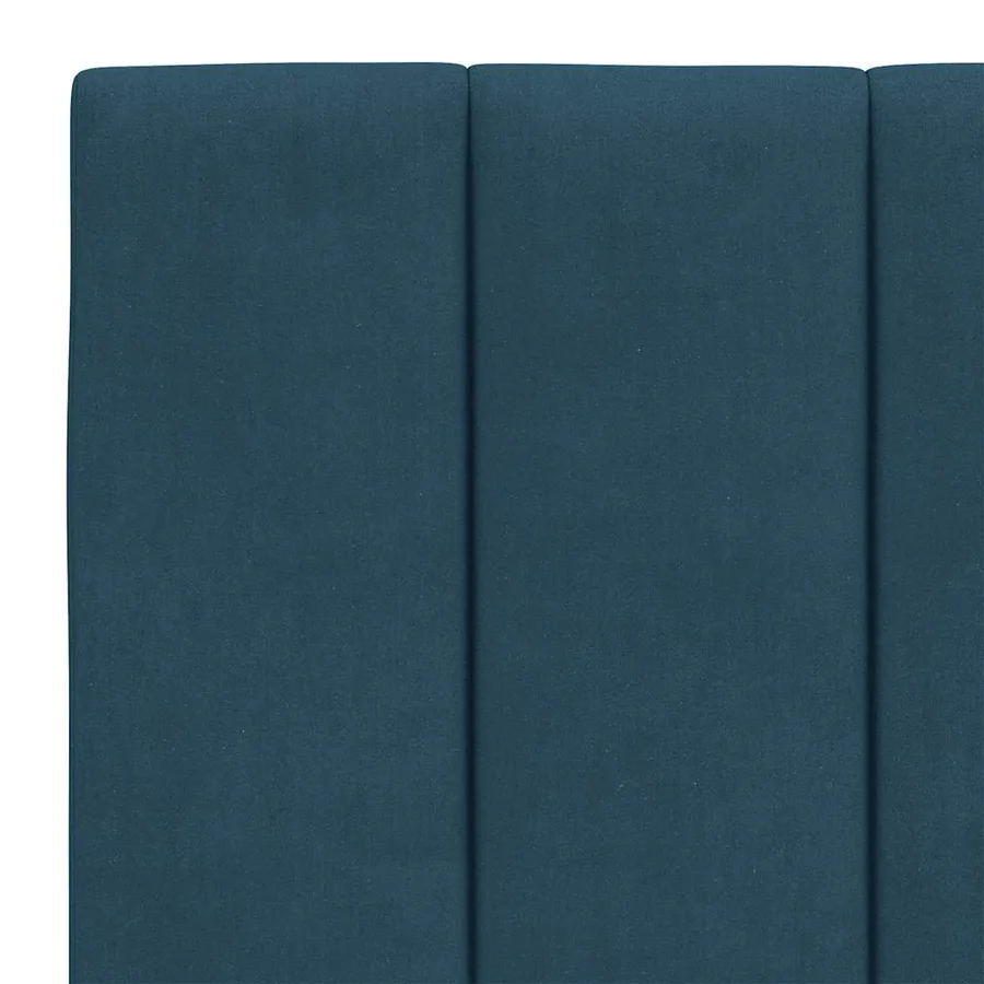Cadre de lit sans matelas Hanko bleu 120x200 cm velours - 10
