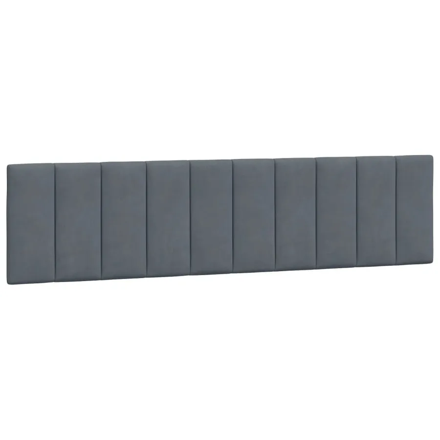 Lit avec matelas Hanko gris foncé 200x200 cm velours - 5