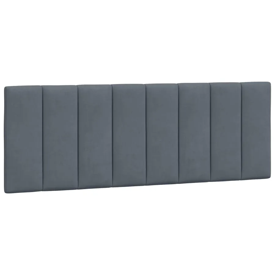 Lit avec matelas Hanko gris foncé 120x200 cm velours - 5
