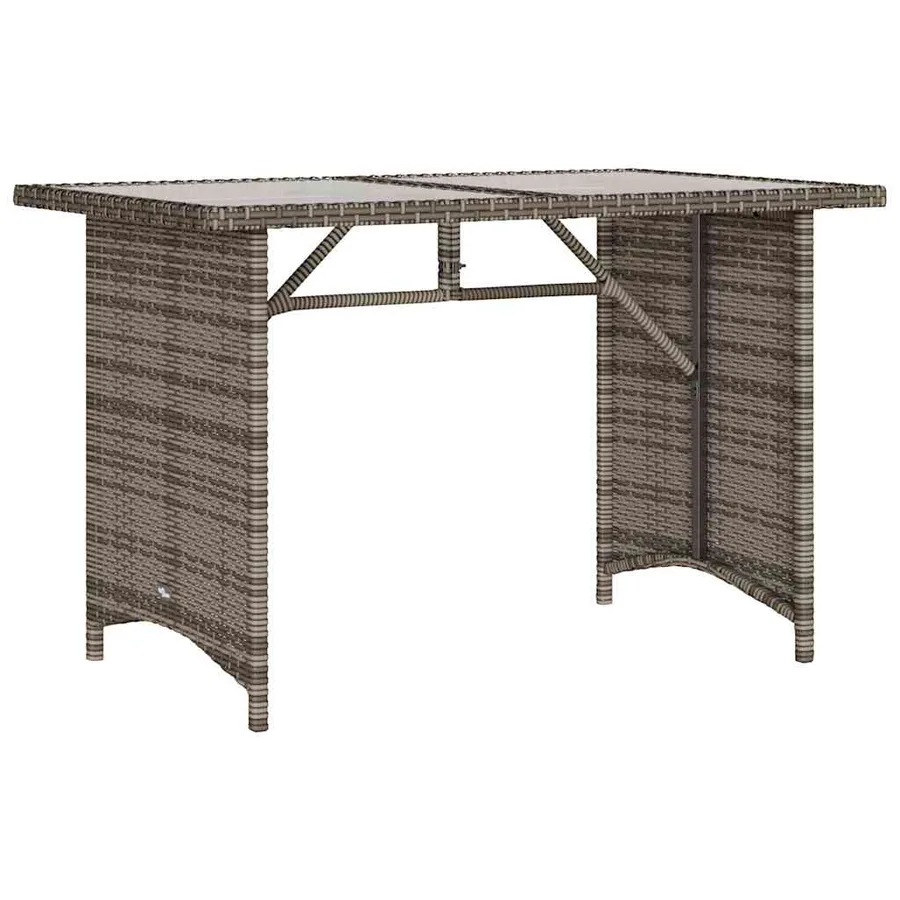 Ensemble à manger de jardin et coussins 2 pcs gris rotin - 5