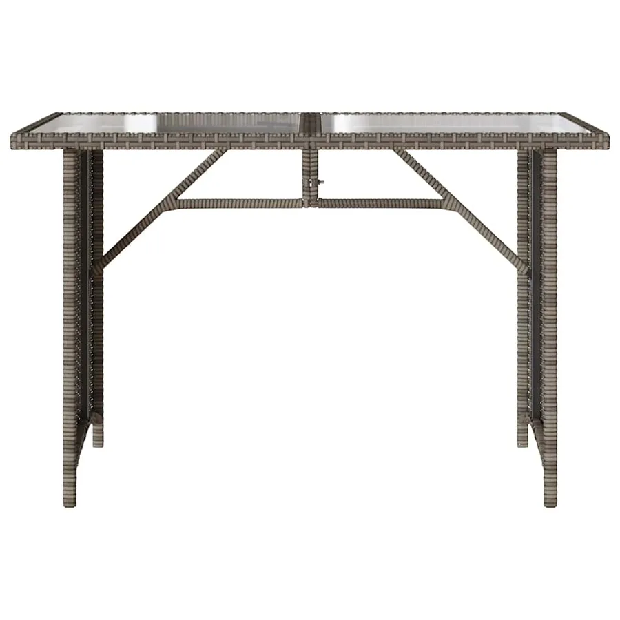 Ensemble à manger de jardin et coussins 2 pcs gris rotin - 7