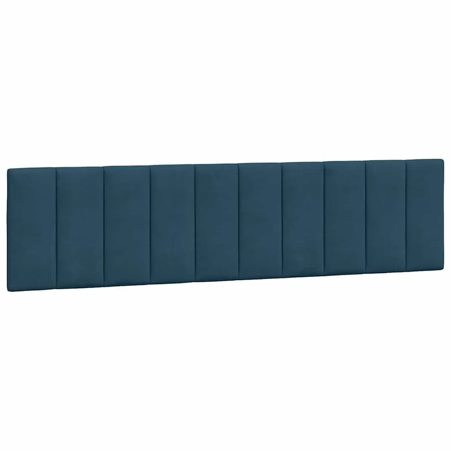 Lit avec matelas Hanko bleu 200x200 cm velours - 5
