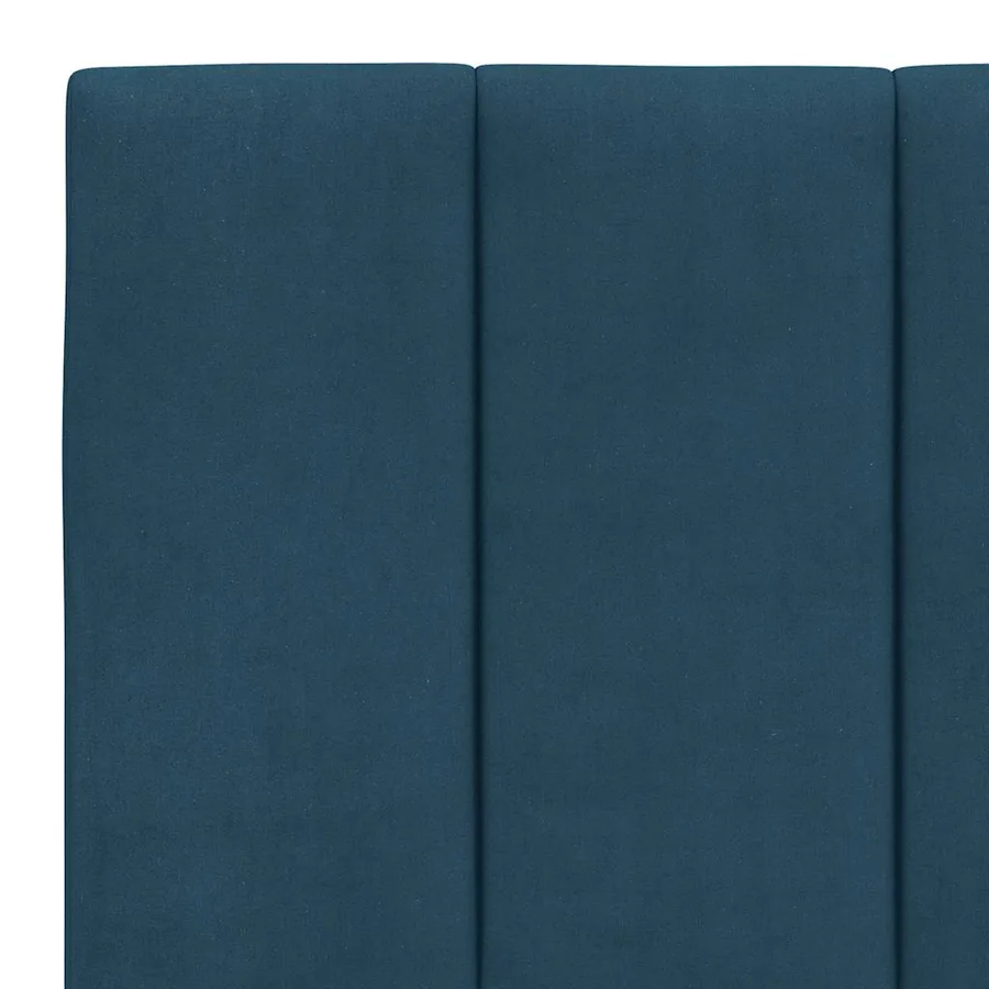 Lit avec matelas Hanko bleu 200x200 cm velours - 6