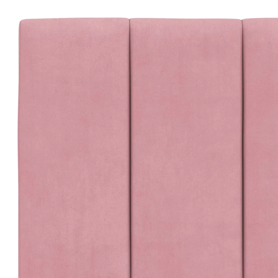 Lit avec matelas Hanko rose 180x200 cm velours - 6