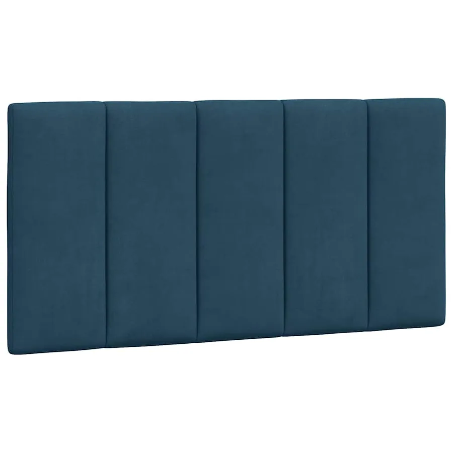 Coussin de tête de lit Hanko bleu 100 cm velours - 2