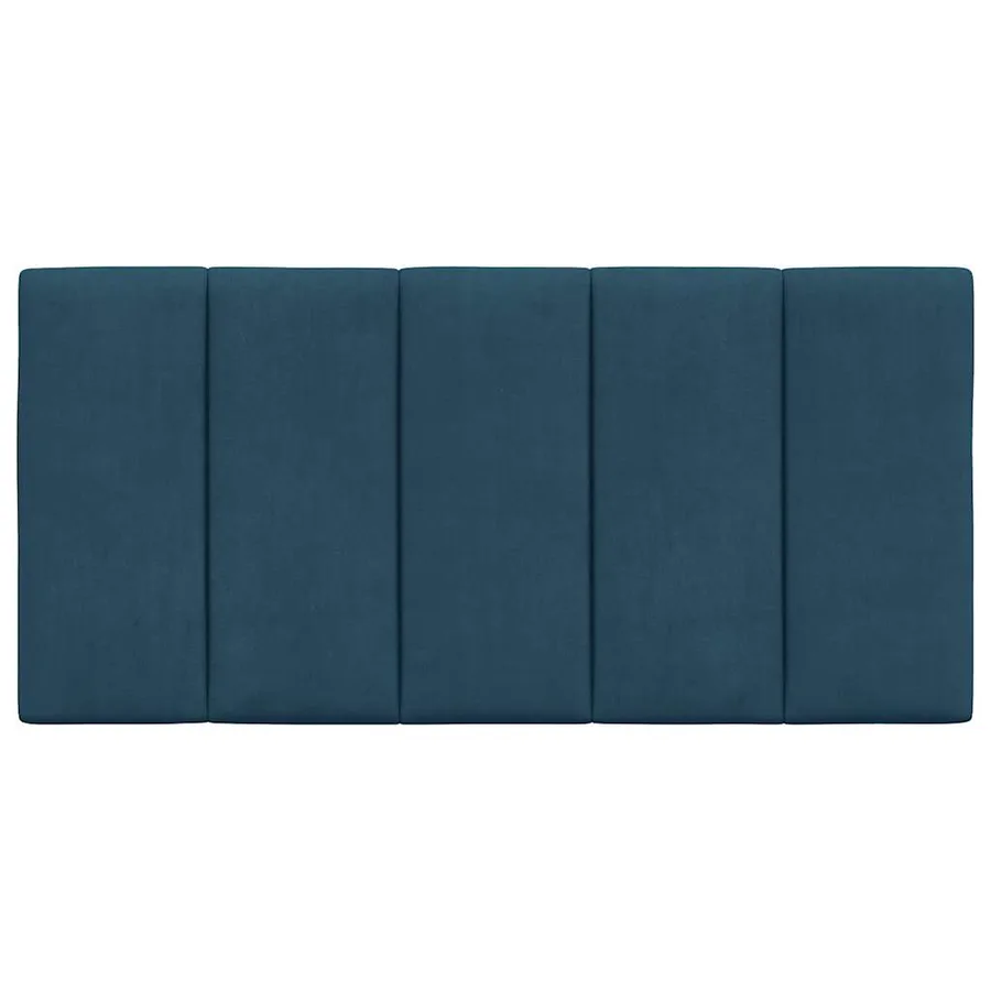 Coussin de tête de lit Hanko bleu 100 cm velours - 5
