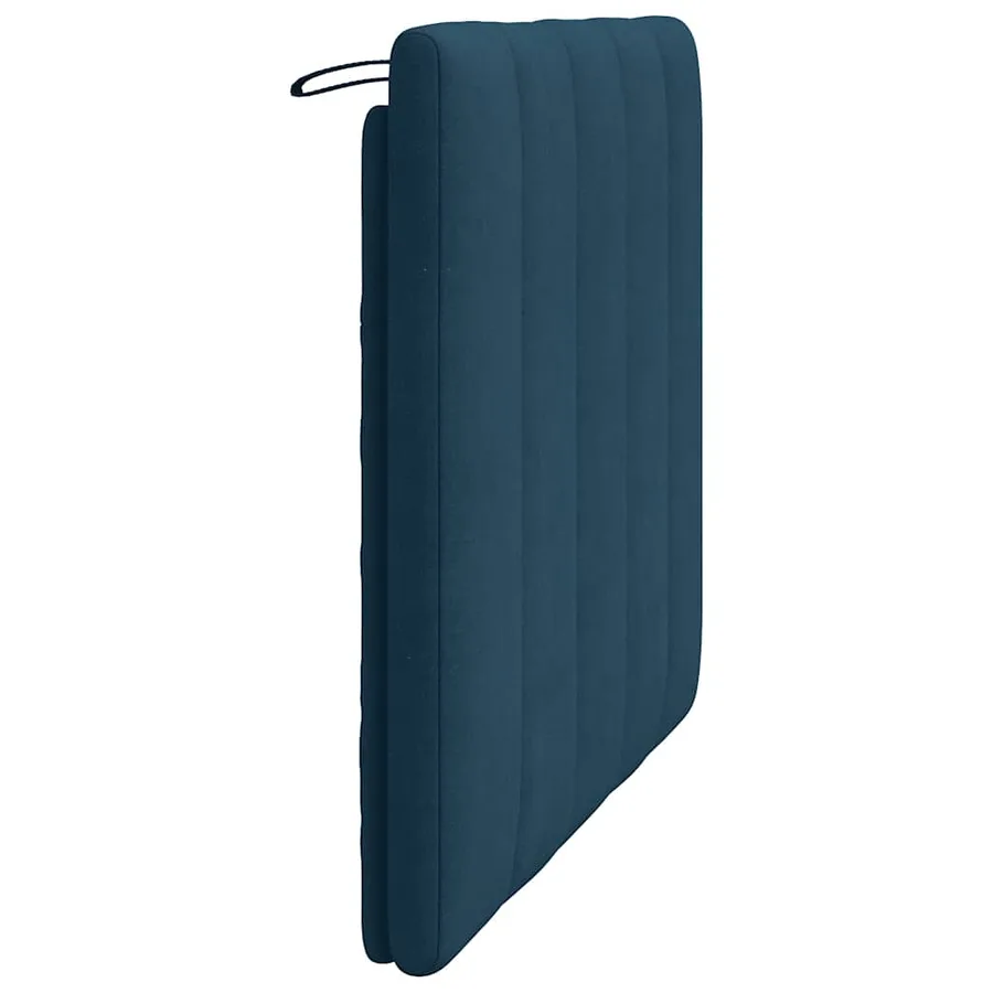 Coussin de tête de lit Hanko bleu 100 cm velours - 6