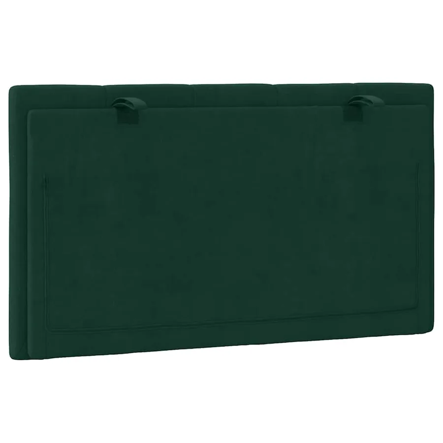 Coussin de tête de lit Hanko vert foncé 90 cm velours - 7