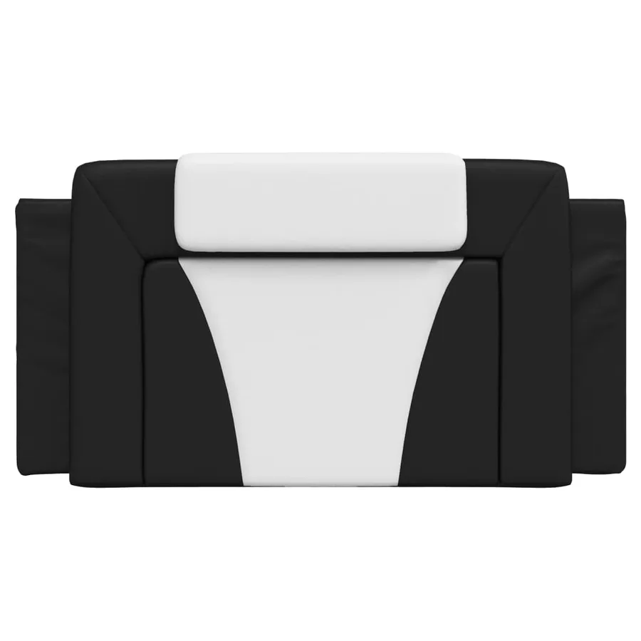 Coussin de tête de lit Viana noir et blanc 100 cm similicuir - 5