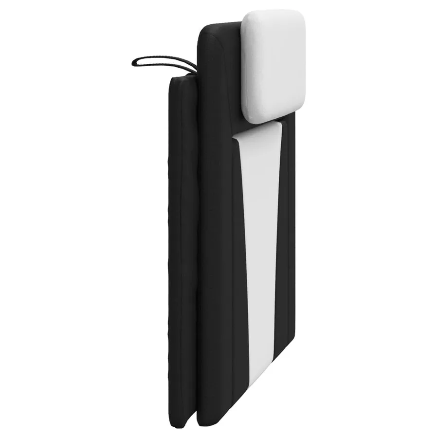 Coussin de tête de lit Viana noir et blanc 100 cm similicuir - 6