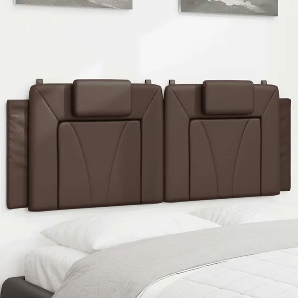 Coussin de tête de lit Viana marron 120 cm similicuir