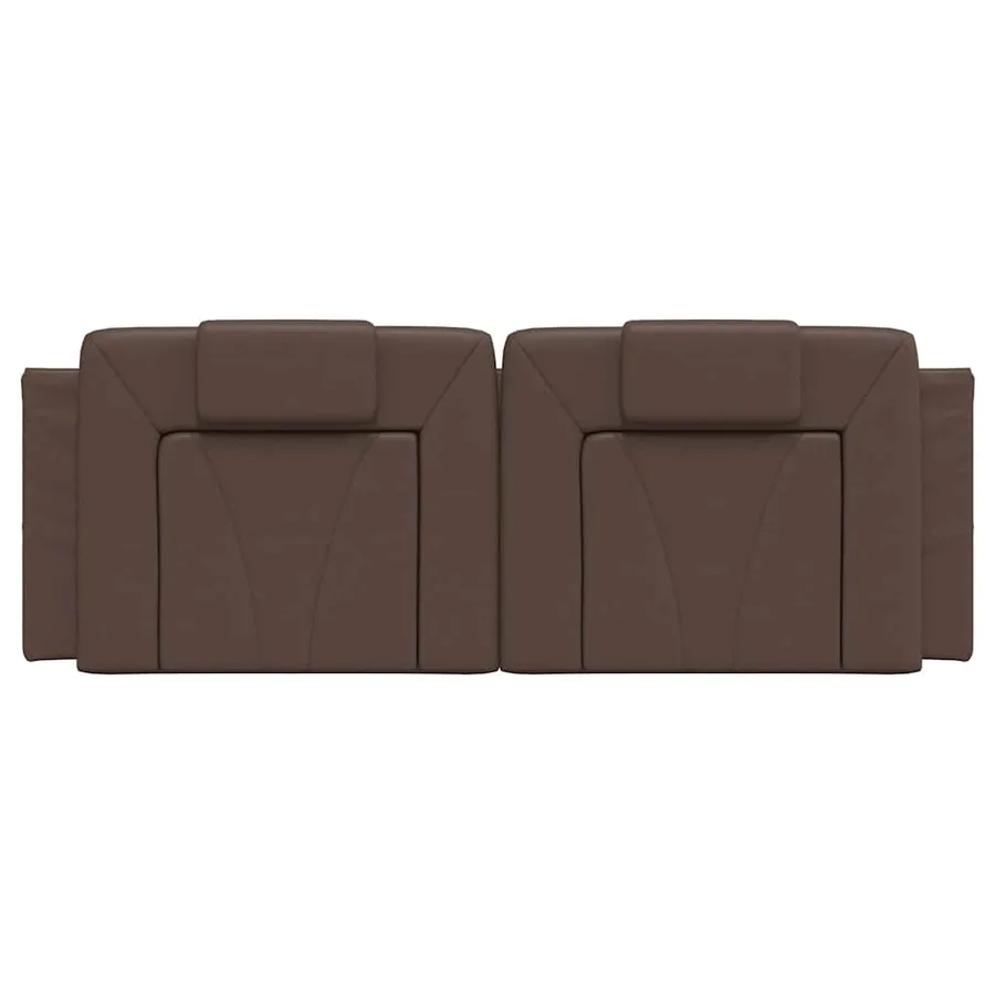 Coussin de tête de lit Viana marron 120 cm similicuir - 5