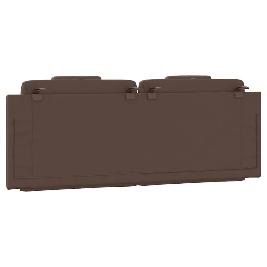 Coussin de tête de lit Viana marron 120 cm similicuir - 7