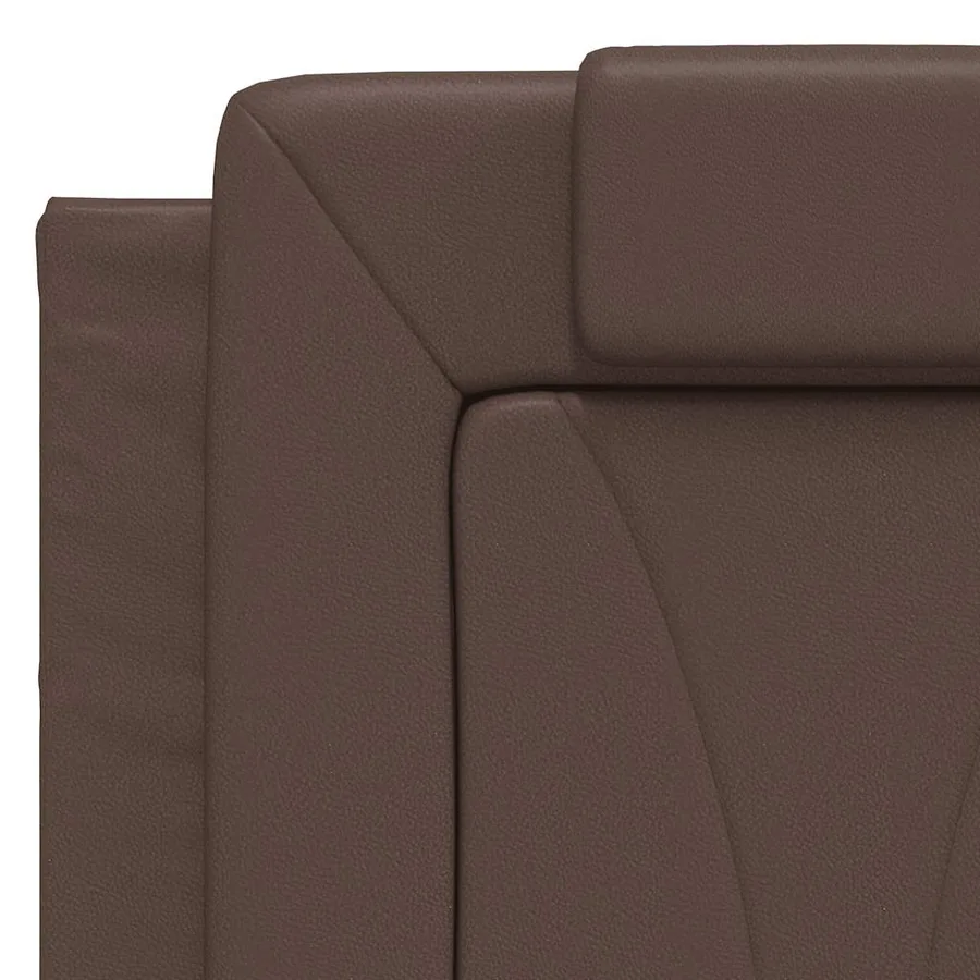 Coussin de tête de lit Viana marron 120 cm similicuir - 8