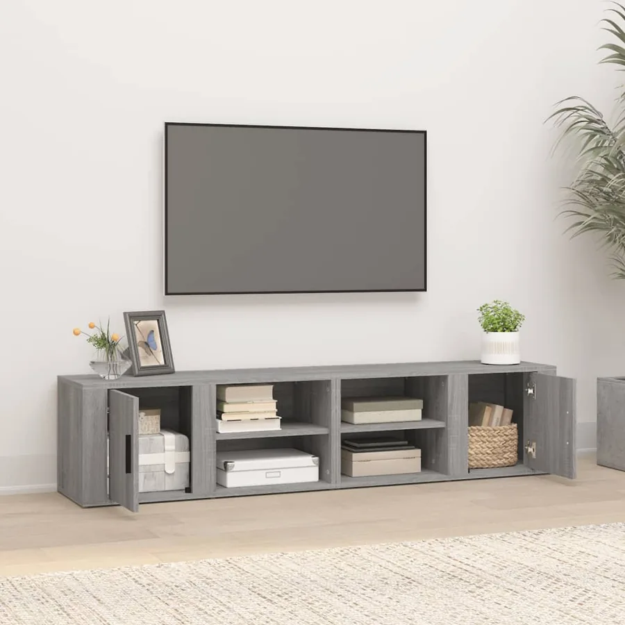 Meubles TV 2 pcs Sonoma gris 80x31,5x36 cm Bois d'ingénierie - 3
